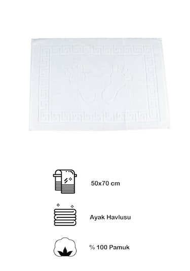 Otel Serisi Dörtlü Ayak Havlusu 50 x 70 CM