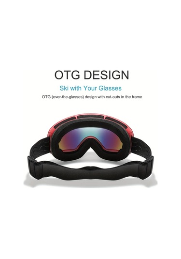 Oldfriend Poat Kayak Gözlüğü Siyah Yeşil Lens Anti Fog Kar Sporları Kışlık