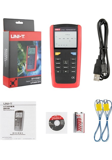 Uni-t Ut 325 Çift Girişli K Tipi Proplu El Tipi Dijital Termometr