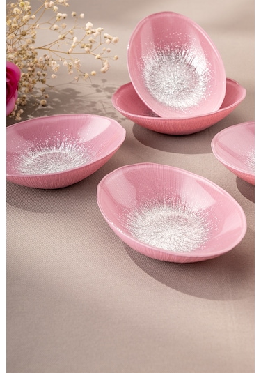 Emsan Pastel 6 Parça Cam Gondol 12 Cm Pembe Pembe