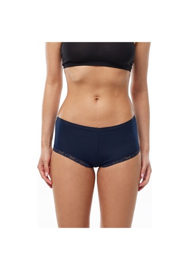 Malabadi Kadın Lacivert 6 Lı Paket Geniş Kenarlı Dantelli Modal Külot 1908 Lacivert