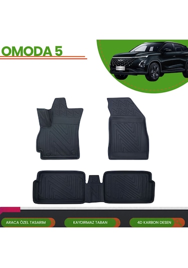 Chery Omoda 5 2022+ Araca Özel Üretim 4d Havuzlu Paspas Takımı Karbon