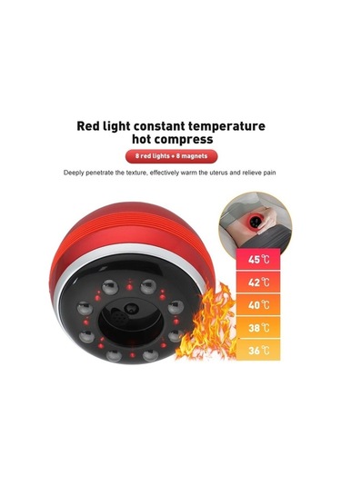 Willowhaven 3 In 1 Elektrikli Vakum Çukurluğu Cihazı Vücut Masajı Kırmızı Renkli Model Kırmızı