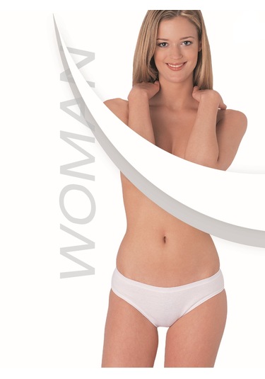 Beyaz Ribana Bikini Külot 3 Lü Paket 235-3b Beyaz