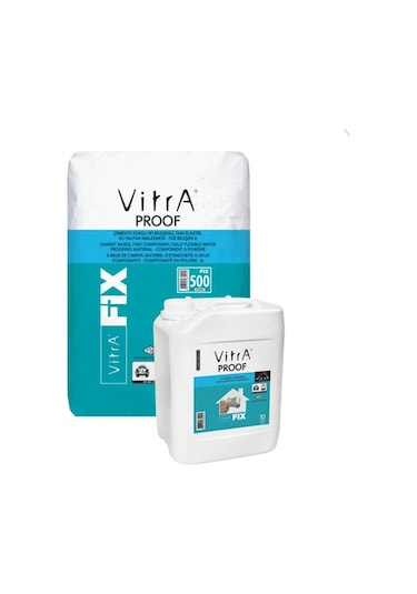 VitrA Fix Proof 33 Kg 25+8 Gri Set Tam Elastik Su Yalıtım Malzemesi F41101003