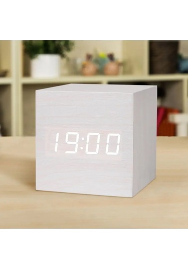 Vıdges Elektronik Küp Masa Saati 168712428 Beyaz