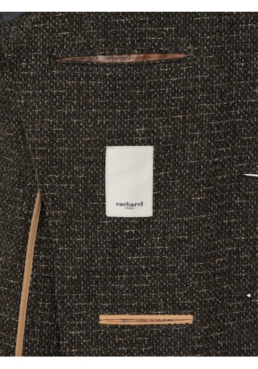 Cacharel Haki Slim Fit Yün Karışımlı Spor Ceket Yesıl