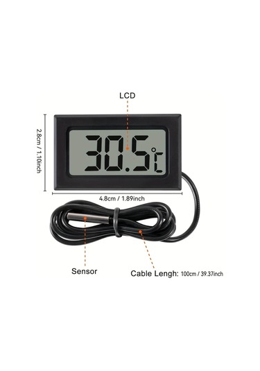 Boatshop1 6 Adet Lcd Ekranlı Mini Dijital Nem Ve Sıcaklık Termometresi Su Isıtıcısı Sera Kutuları İçin Dış Mekan Nem Ölçer Santigrat