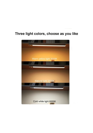 Novahub İnce Algılamalı Şarjlı Led Dolap Aydınlatma, 40cm Gümüş, Parlaklık Düzenli, Şarjlı, Siyah Ve Gümüş Gümüş