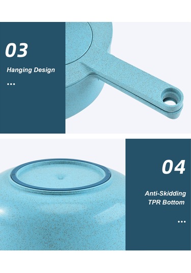 Kosona Pirinc Yıkama, Sebze Kurutma Ve Yumurta Çırpma İşlevi Birleşik Buğday Samanı Mutfak Aleti - Kuzey Avrupa Pembe Pembe