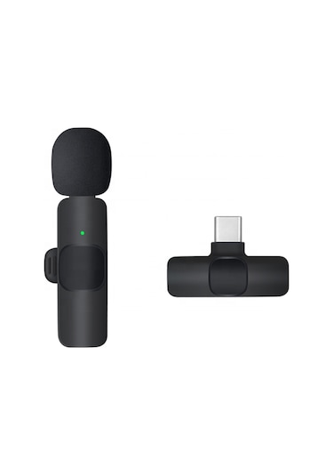 Type-c Kablosuz Gürültü Önleyicili USB C Vlog Yaka Mikrofonu