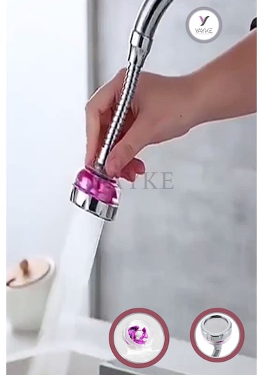 Yayke Pervaneli Flex Su Tasarruflu Mutfak Lavabo Musluk Başlığı