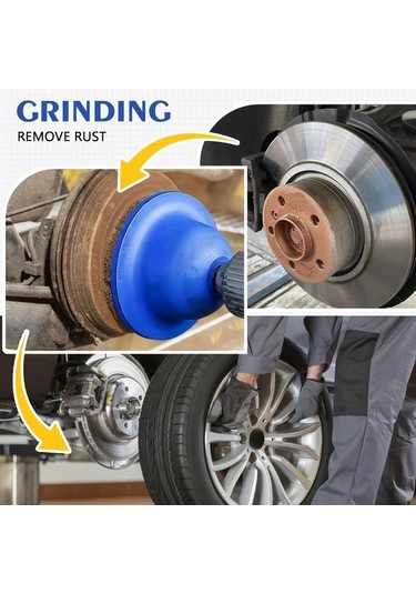 Gateesat 1 Adet Zımpara Fırçası Jant Disk Cila Parlatma Pas Temizleme Seti Araç Bakım Aracı