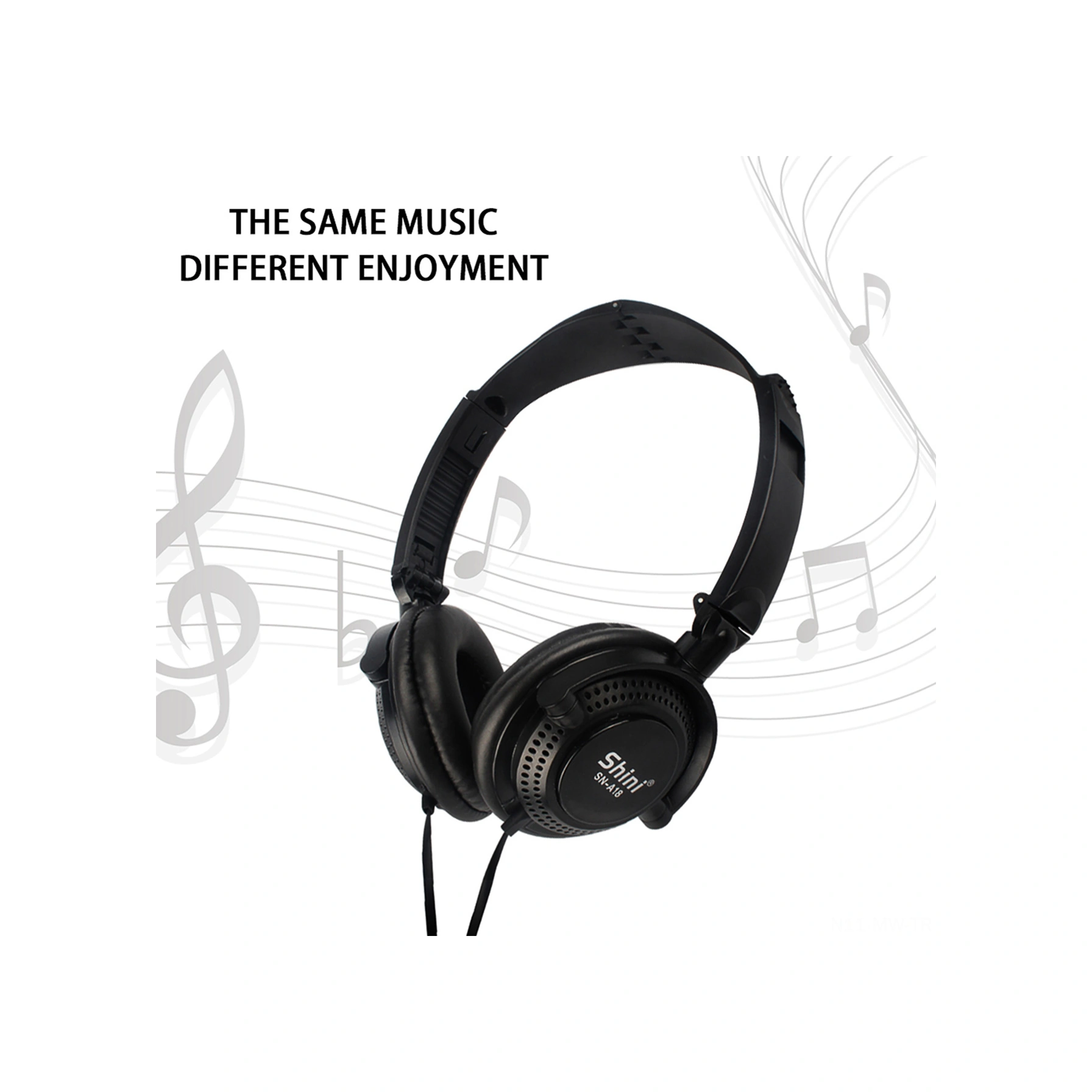 Moveevo Sn-a18 Kulaküstü Kablolu Kulaklık 3.5mm, Oyun İçin Mikrofon Ve Kablolu Kontrol, Beyaz Shini Logolu Teslimat