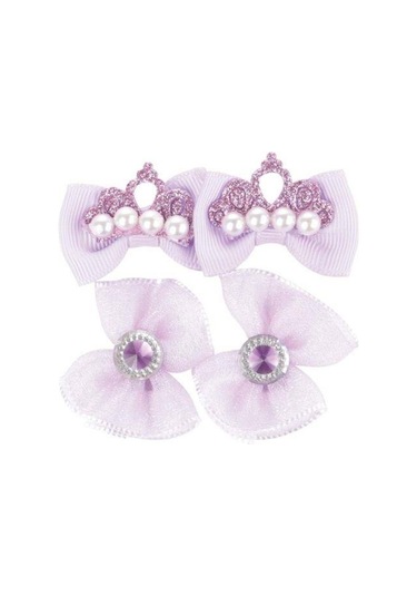M-pets Glam Fiyonklu Kedi Ve Köpekler İçin Aksesuar Toka Mor Mor