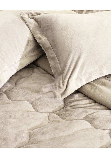 Madame Coco Kaira Çift Kişilik Comforter Set - Bej Ekru