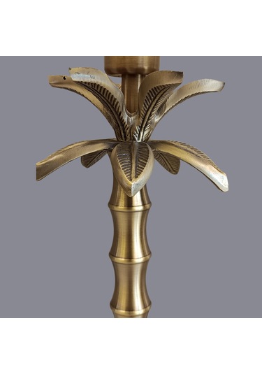 Almin Pirinç Döküm Eskitme Gold Abajur Eskitme Altın