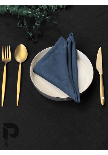 Derin Mavi Kumaş Peçete Daily Serisi Kadife Görünümlü Derin Mavi