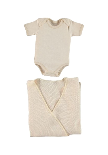 Yeni Doğan Erkek Kız Bebek Zıbın Seti 8'li Organik 0-4 Ay Hastane Çok Renkli