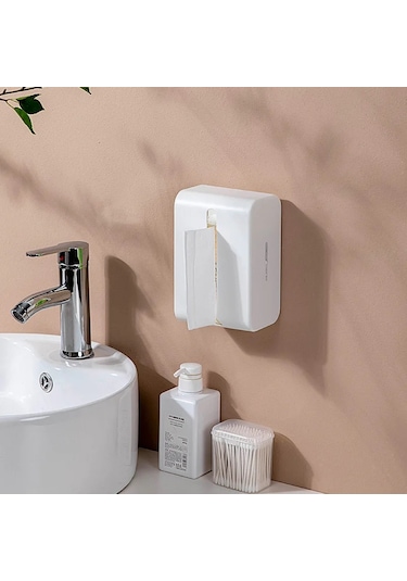 Yeşil Duvara Monte Doku Kutusu Yan Yönlü Açık Tip Kağıt Tutucu Ofis Peçete Konteyner Bebek Mendili Kağıt Saklama Kutusu Doku Organizatör