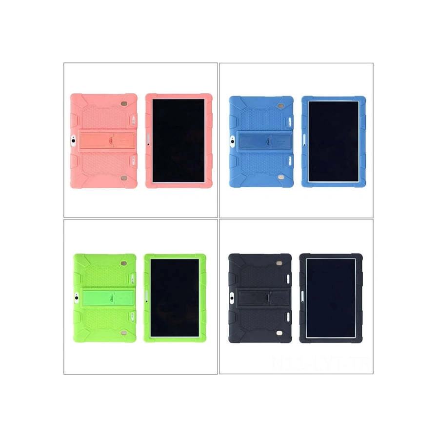 Youtek 10.1 İnç Tablet Koruması: Universal Deri Kılıf, Yerleşik Stand Ve Silikon İç Çeper İle Yeşil