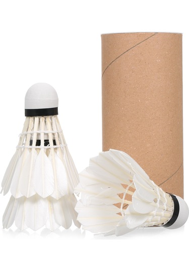 Aubyhe 3 Adet Fiber Kork Başlı Plastik Badminton Topları Beyaz/sarı Seçenekli - Kutu Paketli