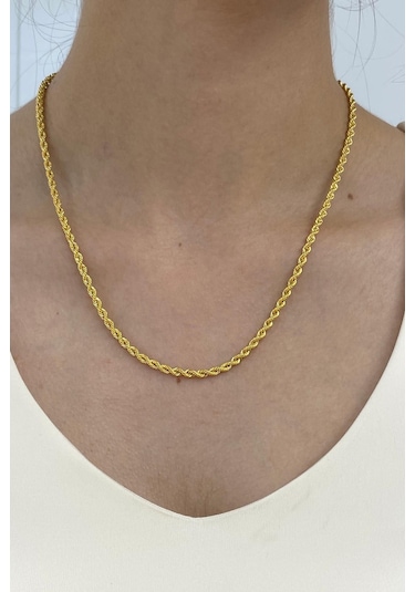 Zümrüt Sarraf 14 Ayar Altın Halat Zincir Kolye 5 G 38659345