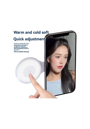 Neevoyu Magneetik Telefon Fıllıghtı: Çok Açıklı, Üç Işık Modu, Cep Telefonu Tutucu, Taşınabilir Güzellik Işığı - Beyaz Beyaz