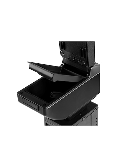 Oto Kolçak Sürgülü Ve Usb Şarj Girişli Tüm Araçlara Uyumlu Kol Dayama 7 Usb Girişli Kolçak Siyah