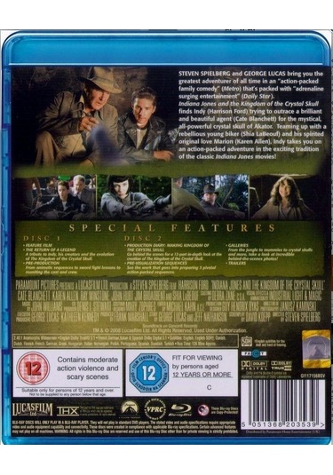 İndiana Jones Ve Kristal Kafatası Krallığı Blu-ray Double
