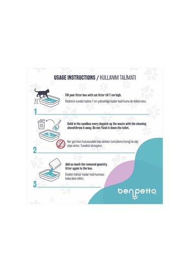 Benpetto BB250 Bebek Pudrası Parfümlü Kedi Kumu 2 x 10 L