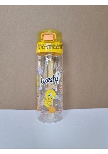 Pipetli Suluk Matara - Kilit Kapaklı Tweety Temalı Lisanslı - 500 Ml