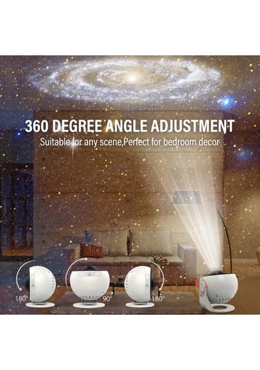 Honeybeeshop Beyaz Yildizli Gokyuzu Galaksi Projektoru Aurora Isik Gosterisi Yatak Odasi Oyun Odasi Tavan Hediyeler Parti