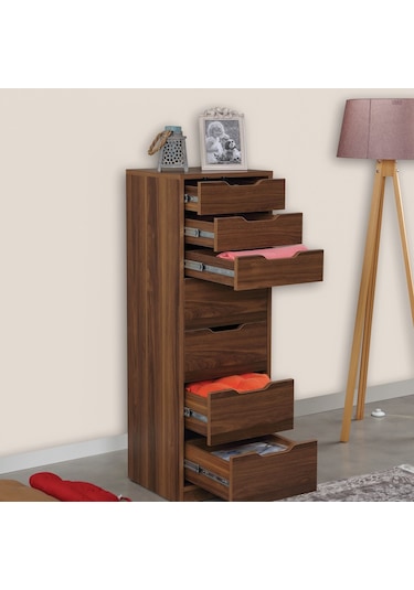 Pasific Home Flow Çekmeceli Şifonyer Meşe 7 Çekmeceli
