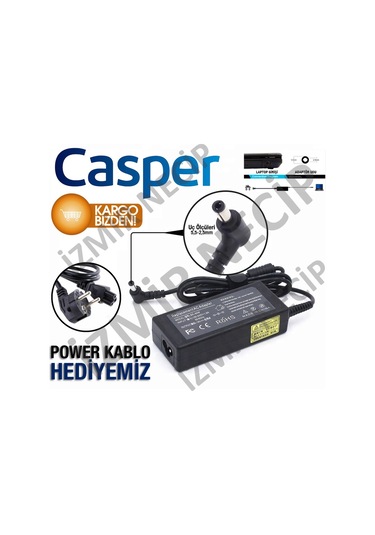 Dizüstü Bilgisayar Casper Uyumlu Adaptör 19V 4.74A Sıfır Ürün