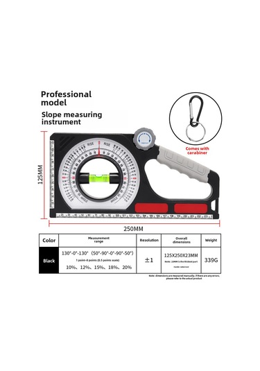 Hangfox Cassilo Profesyonel Manyetik Eğim Ölçer, İnşaat Ve Mühendislik İçin Kesin Açı Ve Eğim Ölçimi, Siyah Dayanıklı Ve Kullanımı Kolay