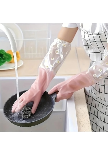 Trendooze Gaojunshop01 Dayanıklı Mavi Pvc Eldiven, Mutfak Temizliği Eldiveni