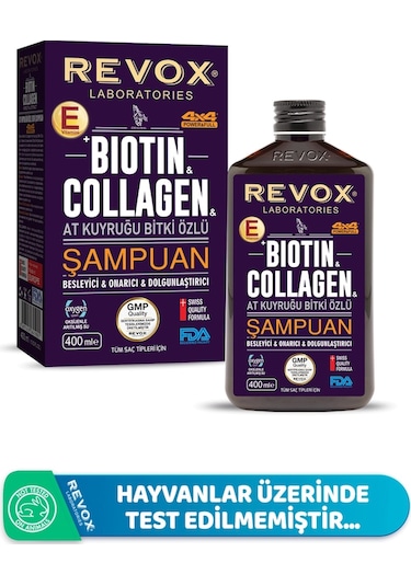 Revox Biotin ve Collagen At Kuyruğu Bitki Özlü Şampuan 400 ML
