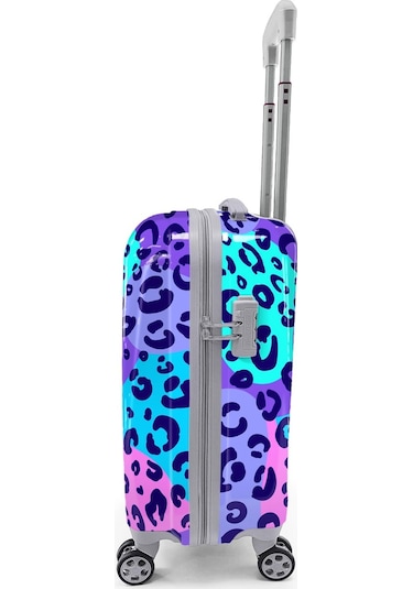 Coral High Leopar Desenli Kabin Boy Valiz 50cm 16542