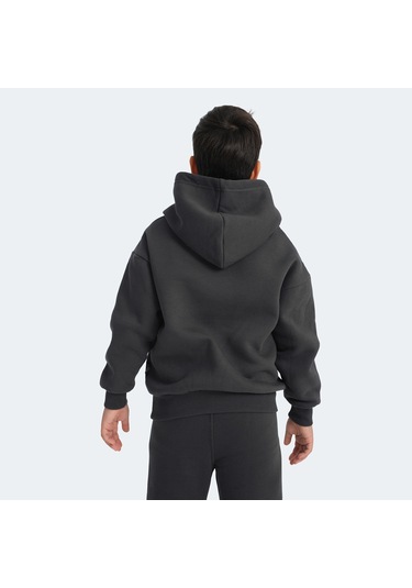 Slazenger LEXUS Çocuk Kapüşonlu Cepli Koyu Gri Sweatshirt