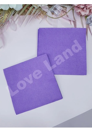 Love Land Doğum Günü Kutlaması İçin Kağıt Mendil 32 Adet 159992015 Violet