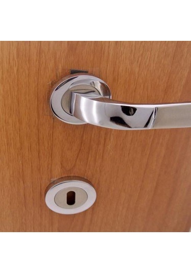 Ares Rozetli Kapı Kolu Krom Saten