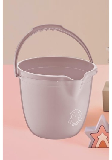 Flosoft Bebek Banyo Kovası, Saplı Oluklu Çok Amaçlı Kova 13 Litre Çok Renkli