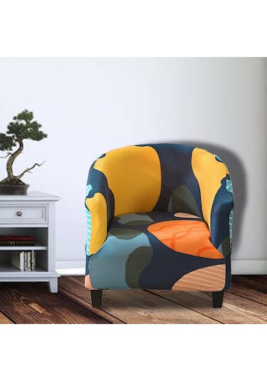 Suntek Yıkanabilir Yatak Odası Oturma Odası İçin Kulüp Sandalye Koltuk Slipcover
