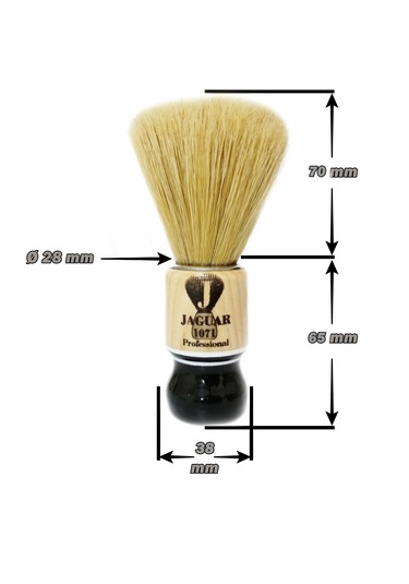 Jaguar 1071 Ahşap Sap Doğal Kıl Tıraş Fırçası, Tıraş Sabunu Seti
