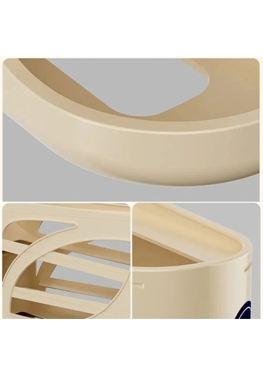 Honmex Buzdolabı Dolaplayıcı Beyaz - 32x18x7cm Hacimli, 260g Hafif, Mutfak Düzenleyici Çözüm Bej