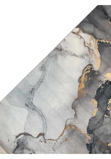 Dijital Kaymaz Yıkanabilir Renkli Modern Salon Halısı Mutfak Halısı Yolluk Balkon Halısı Ev Dekor Krem - Gri - Altın - Açık Mavi