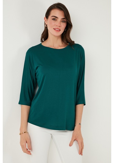 Lela Bisiklet Yaka Truvakar Kol Bayan Bluz 5861416Y Nefti