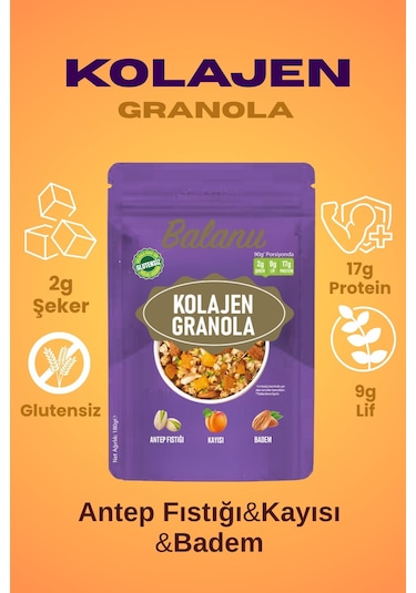 Kolajen Granola 180gr X3 Adet