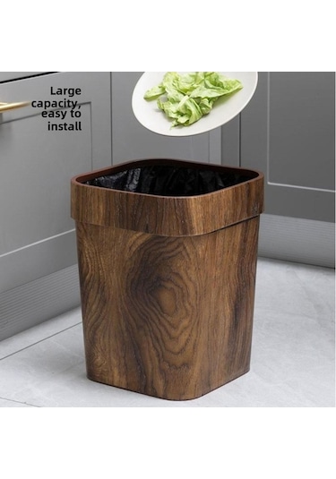 Pazly Yönlü Suntek Kutusu Kovası Kahverengi Ev Dekoratif Çöp Çok 24cmx20cmx28cm Zy Kahverengi